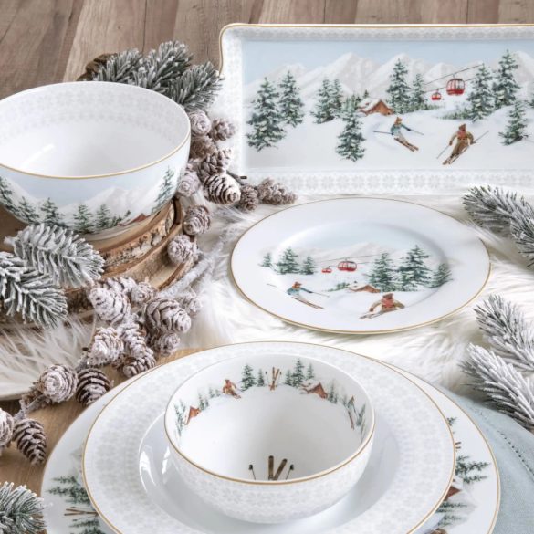 EASY LIFE - Porcelán desszertes tányér készlet 4db-os - CHALET