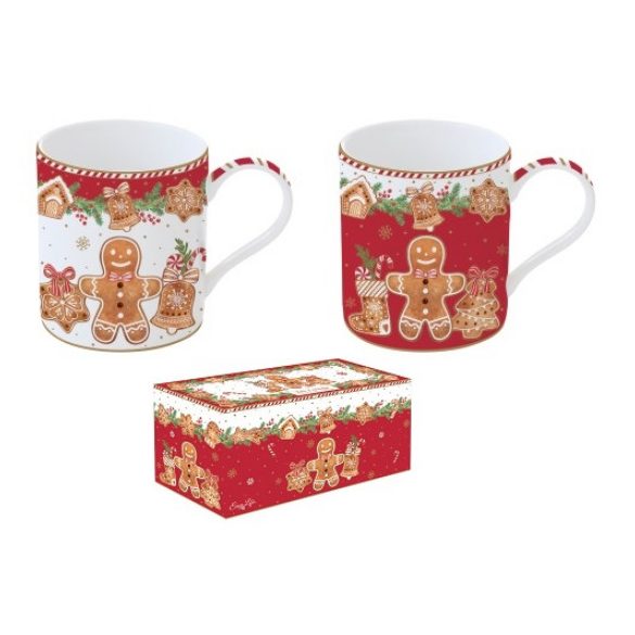 R2S.283FANG Porcelán bögreszett 2db-os 350ml dobozban, Fancy Gingerbread