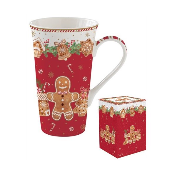 R2S.1462FANG Porcelánbögre 600ml, dobozban, Fancy Gingerbread