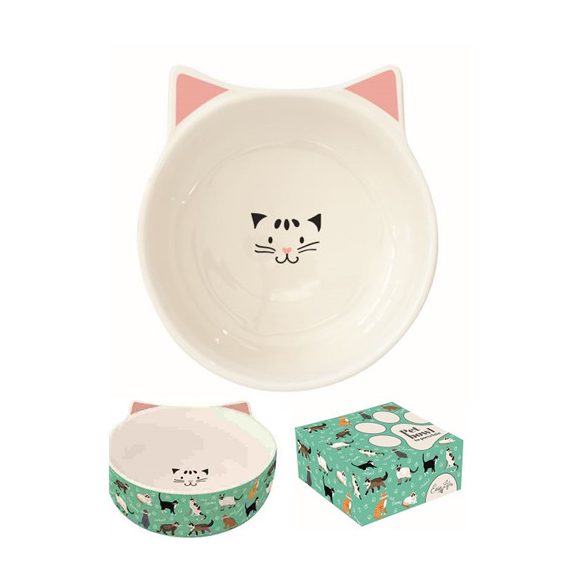 R2S.2972CATF Porcelán cicatálka 14,5cm, dobozban, Pet Lovers, Cats Family