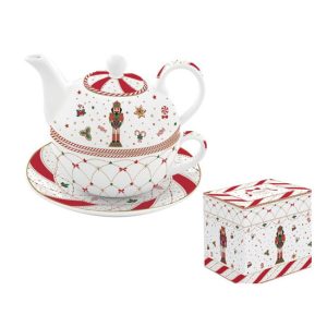 R2S.104NTWI Porcelán egyszemélyes teáskészlet 350ml,+350ml, donozban, Nutcracker Twist