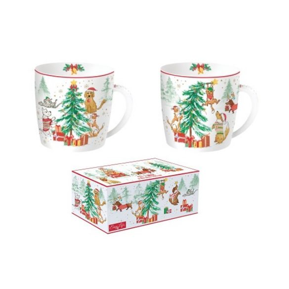 R2S.213CHGA Porcelán bögreszett 2db-os, dobozban, 350ml, Christmas Gang