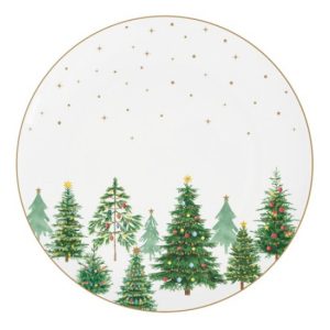 R2S.2240FTRE Porcelán lapostányér 27cm, Festive Trees