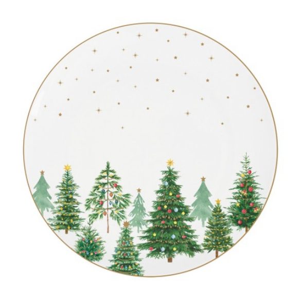 R2S.2240FTRE Porcelán lapostányér 27cm, Festive Trees