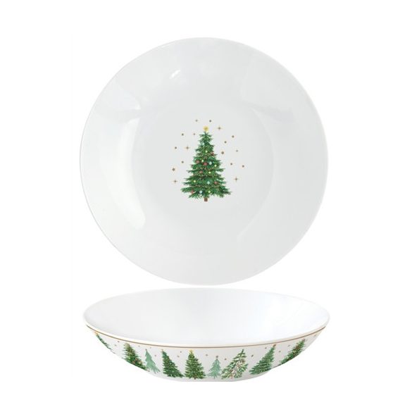 R2S.2241FTRE Porcelán mélytányér 20,5cm, Festive Trees