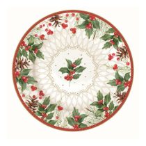   R2S.944CHBE Porcelán desszerttányér 19cm, Christmas Berries