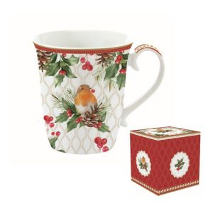 R2S.1171CHBE Porcelánbögre 275ml, dobozban, Christmas Berries