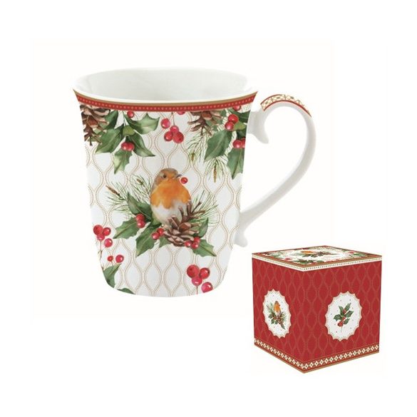 R2S.1171CHBE Porcelánbögre 275ml, dobozban, Christmas Berries