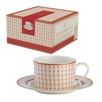   P.M.PM0124IMPE Porcelán teáscsésze+alj 220ml dobozban, Imperial