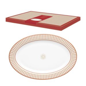 P.M.PM0132IMPE Porcelán ováltálca 36x24,5cm, dobozban, Imperial