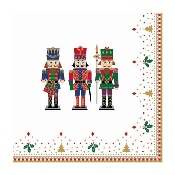 R2S.414NUTC Papírszalvéta 33x33cm,Nutcrackers, 20db-os