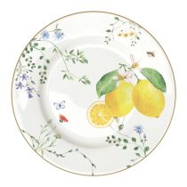   R2S.944FCIT Porcelán desszerttányér 19cm, Fleurs et Citrons