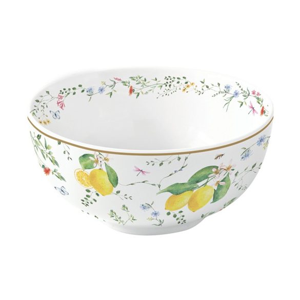 R2S.1190FCIT Porcelántálka 12cm, Fleurs et Citrons