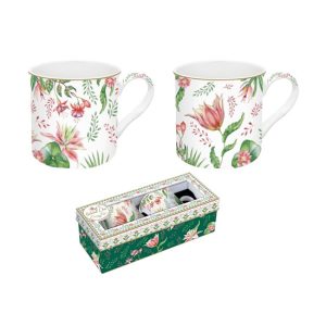 R2S.178BOCH Porcelán bögreszett 2db-os, 300ml, dobozban, Botanic Chic