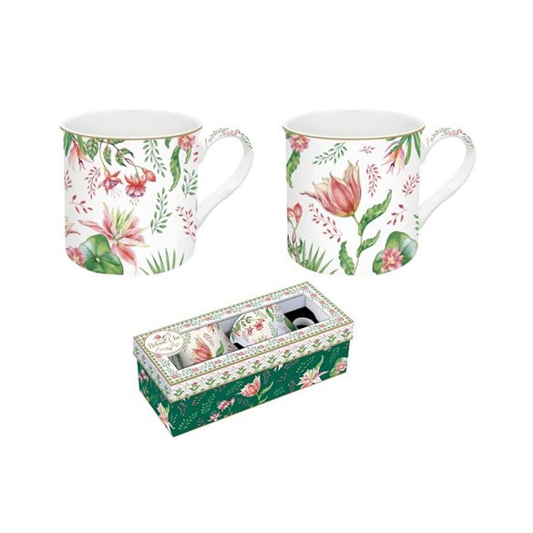 R2S.178BOCH Porcelán bögreszett 2db-os, 300ml, dobozban, Botanic Chic