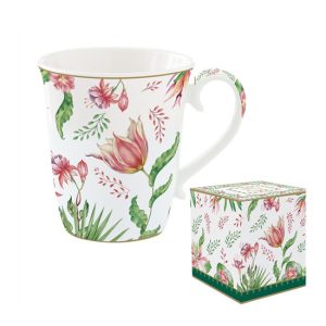 R2S.1171BOCH Porcelánbögre 275ml, dobozban, Botanic Chic