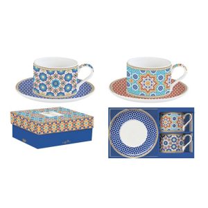 R2S.132MARR Porceláncsésze+alj 240ml, 2 személyes, dobozban, Coffee Mania, Marrakech