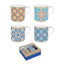   R2S.179MARR Porcelán bögreszett 4 db-os, 300ml, dobozban, Atmosphere, Marrakech