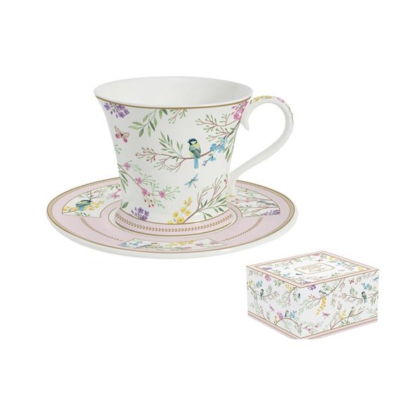 R2S.1785BIME Porcelán reggelizőcsésze+alj 350ml, dobozban