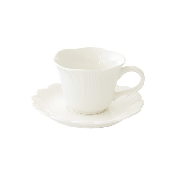 R2S.3076FLRI Porcelán eszpresszócsésze+alj 110ml, Fleuri white