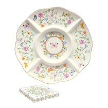   R2S.3135DANB Porcelán kínálótálca dia25,5cm , dobozban, Dancing Butterfly