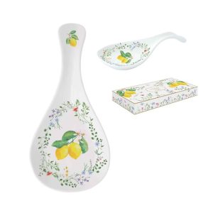 R2S.1628FCIT Porcelán fakanáltartó kanál 27x12cm, dobozban, Fleurs et Citrons