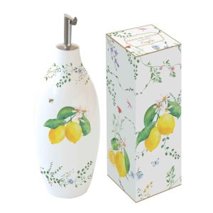 R2S.1906FCIT Porcelán olajkiöntő 300ml, dobozban, Fleurs et Citrons