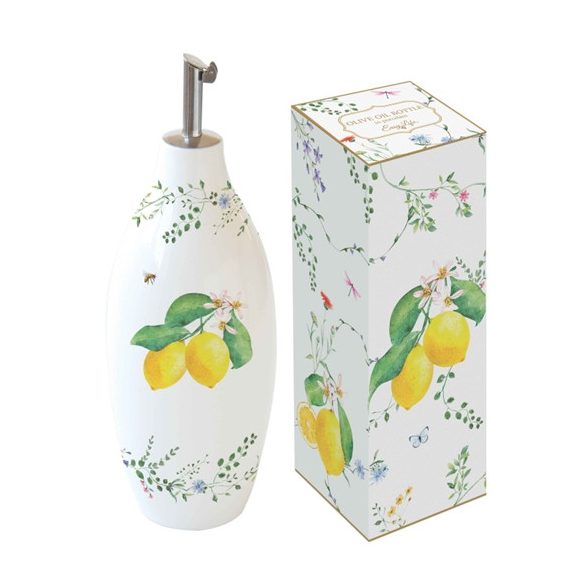R2S.1906FCIT Porcelán olajkiöntő 300ml, dobozban, Fleurs et Citrons