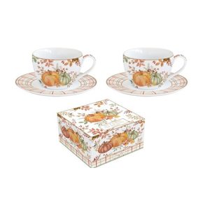 R2S.921HARV Porcelán eszpresszócsésze+alj, 110ml, 2 személyes, dobozban, Harvest