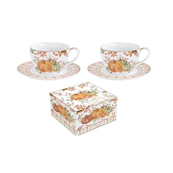 R2S.921HARV Porcelán eszpresszócsésze+alj, 110ml, 2 személyes, dobozban, Harvest