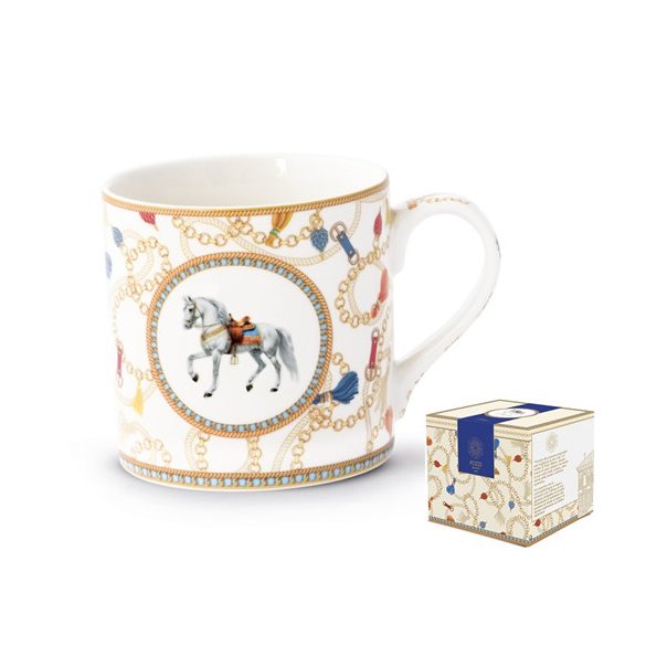 P.M.PM0123CHEV Porcelánbögre 400ml, dobozban, Cheval