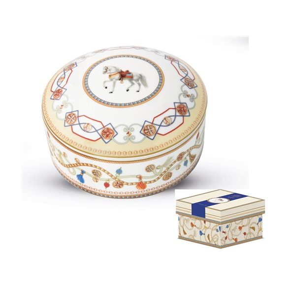 P.M.PM0135CHEV Porcelán ékszertartó 13x6,5cm,dobozban, Cheval