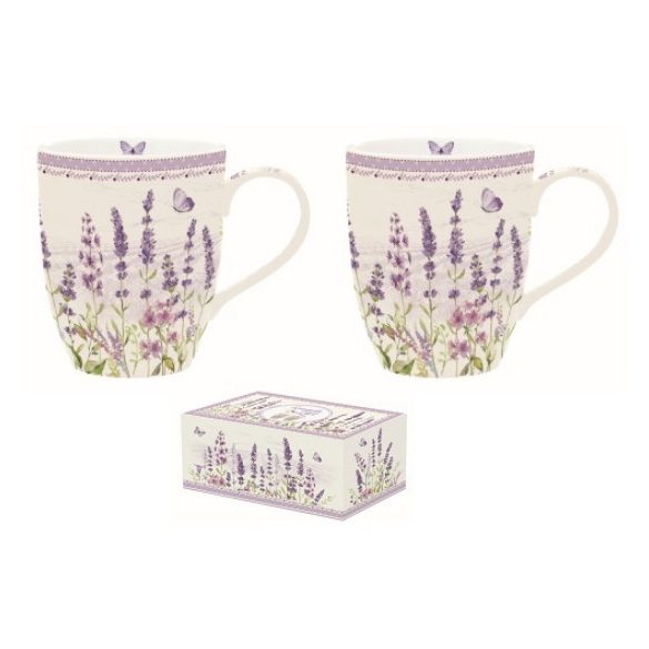 R2S.1457LAVF Porcelán bögreszett 2db-os dobozban,350ml,Lavender Field