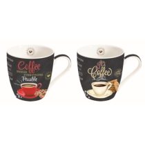   R2S.1011ICTT Porcelán bögreszett 350ml, 2db-os dobozban, It's Coffee Time