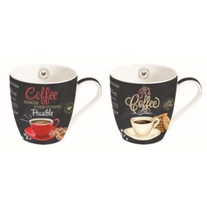 R2S.1011ICTT Porcelán bögreszett 350ml, 2db-os dobozban, It's Coffee Time