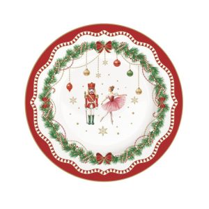 R2S.944MNOE Porcelán desszerttányér 19cm, Magie de Noel