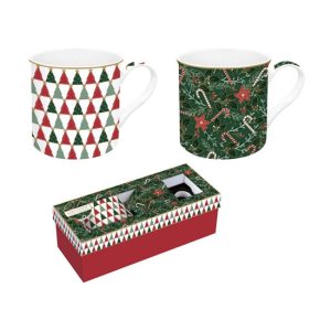 R2S.178FACH Porcelán bögreszett 2db-os, 300ml, dobozban, Atmosphere, Fancy Christmas