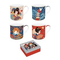   R2S.179TOKY Porcelán bögreszett 4 db-os, 300ml, dobozban, Atmosphere, Tokyo