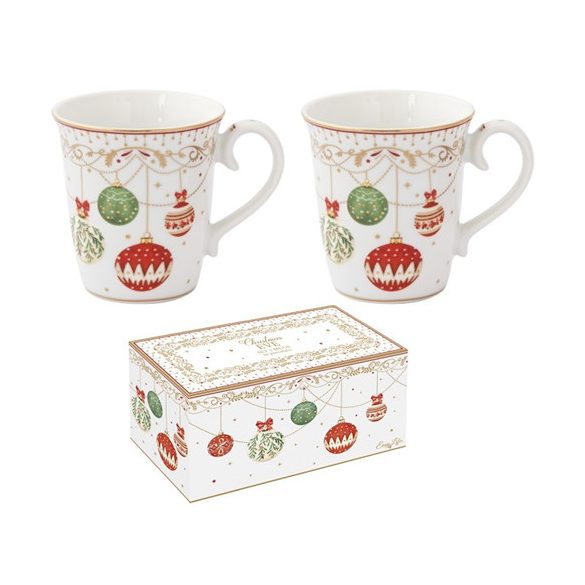 R2S.1102CEVE Porcelán bögreszett 275ml, 2db-os dobozban, Christmas Eve