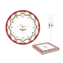   R2S.1112MNOE Porcelán tortatál lapáttal 32cm dobozban, Magie de Noel