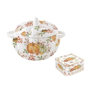 R2S.1577HARV Porcelántál fedővel, tökformájú, 15x13cm, dobozban, Harvest