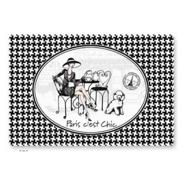 R2S.350CHIC Műanyag tányéralátét 45x30cm, Paris C'Est Chic