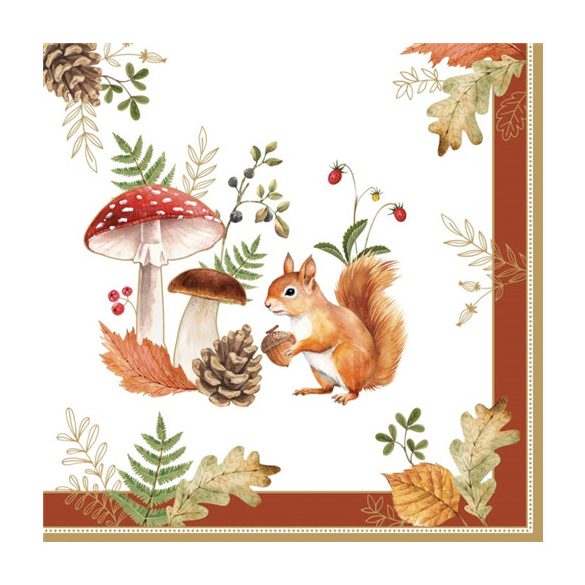 R2S.414AUBR Papírszalvéta 33x33cm, Autumn Breeze,20db-os