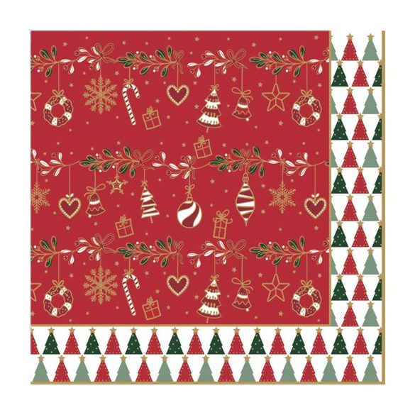 R2S.414FACH Papírszalvéta 33x33cm, Fancy Christmas,20db-os