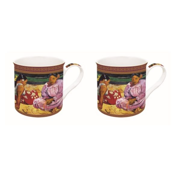 R2S.171GAU1 Porcelán bögreszett 2db-os dobozban, 300ml,Gauguin: Tahiti nők a parton