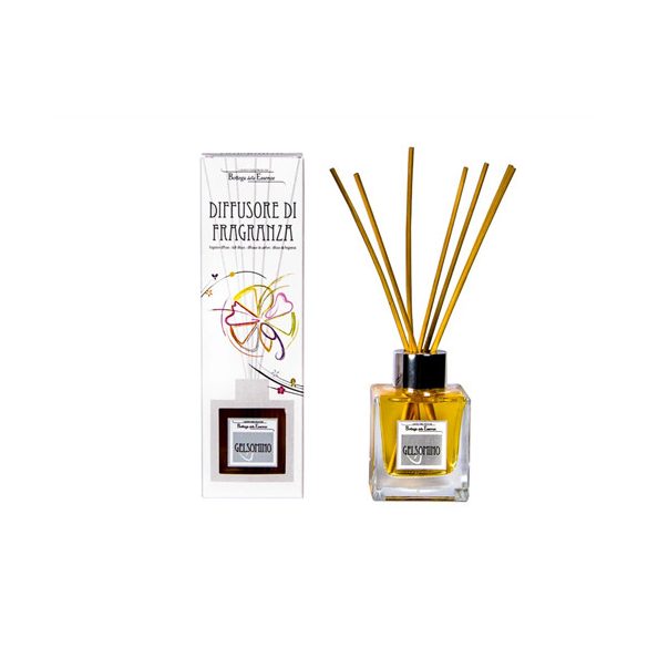 C.P.GELS. Diffúzor-Calabriai illóolaj rattanpálcával, 100ml, Gelsomino (Jázmin)