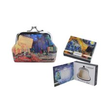   H.C.021-3709  Műbőr pénztárca 9x7,5x2cm,Van Gogh:Kávéház Éjjel