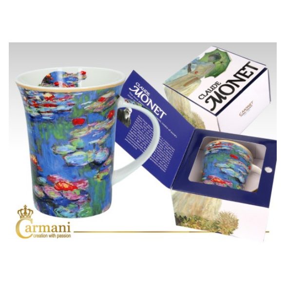 H.C.045-8104 Porcelánbögre 350ml,Monet:Vízililiom