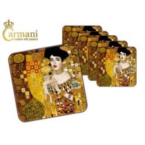   H.C.532-1205 Parafa poháralátét 10x10cm, " Klimt: Adele "