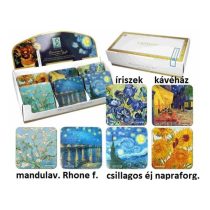   H.C.830-0005 Parafa poháralátét 10x10cm, Van Gogh: Csillagos éj